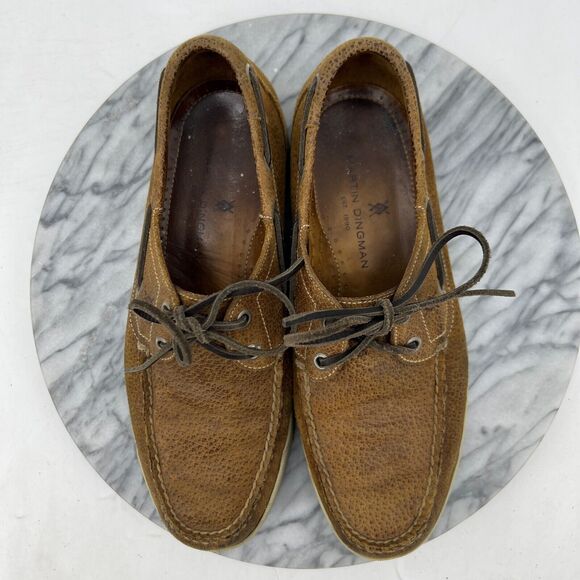 Martin Dingman Shoes Mens 8.5 Brown Boat Dock Loafers Leather Kennedy Lace Up main image 9